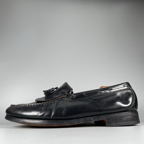 SAS Men’s 12 W Black Leather Tassel Slip On Leather Loafers Dress Shoes Casual